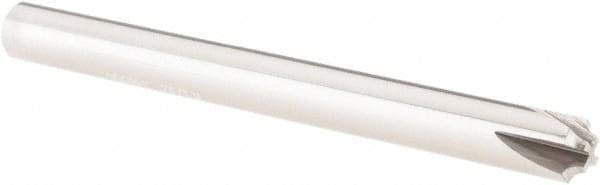 Melin Tool - 1/32" Radius, 4 Flute Solid Carbide Corner Rounding End Mill - Single End, Uncoated, 1/8" Tip Diam, 2" OAL, 3/16" Shank Diam - Americas Industrial Supply