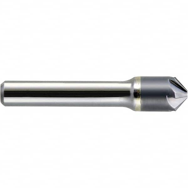 Melin Tool - 1" Head Diam, 1/2" Shank Diam, 6 Flute 82° Solid Carbide Countersink - Americas Industrial Supply