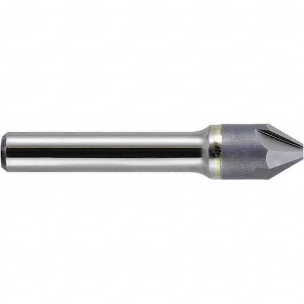 Melin Tool - 1/8" Head Diam, 1/8" Shank Diam, 4 Flute 100° Carbide-Tipped Countersink - Americas Industrial Supply