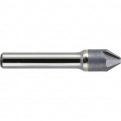 Melin Tool - 3/4" Head Diam, 1/2" Shank Diam, 4 Flute 100° Solid Carbide Countersink - Americas Industrial Supply