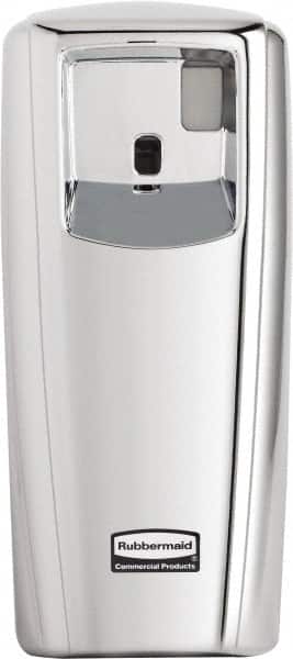 Rubbermaid - 0.019 Cu Ft Coverage, Chrome Metered Aerosol Dispenser - D Battery Required - Americas Industrial Supply