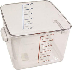 Rubbermaid - Rectangular, Clear Polycarbonate Food Storage Container - 7.8" High x 10-1/2" Wide x 11.3" Long - Americas Industrial Supply