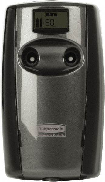 Rubbermaid - 0.63 Cu Ft Coverage, Black Metered Aerosol Dispenser - Americas Industrial Supply