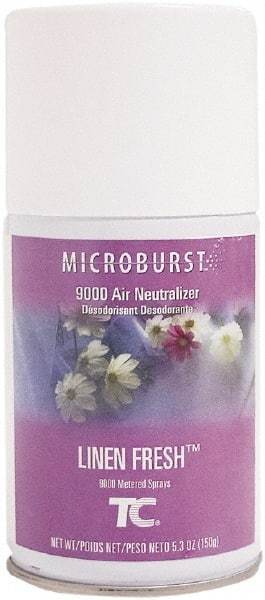 Rubbermaid - 5.3 oz Air Freshener Dispenser Aerosol Refill - Linen, Compatible with Microburst 9000 Dispensers - Americas Industrial Supply