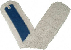 Rubbermaid - 48" Long x 5" Wide Cotton Dust Mop Head - Envelope Connection, White, Cut-End Head, Launderable - Americas Industrial Supply