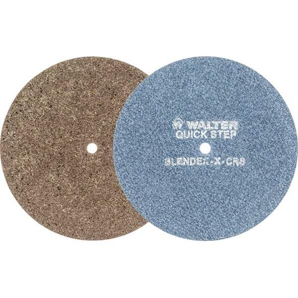 WALTER Surface Technologies - 7" Diam, Aluminum Oxide Hook & Loop Disc - Coarse Grade, Coated, Series 07-R, Quick-Step Blendex - Americas Industrial Supply