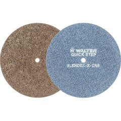 WALTER Surface Technologies - 7" Diam, Aluminum Oxide Hook & Loop Disc - Coarse Grade, Coated, Series 07-R, Quick-Step Blendex - Americas Industrial Supply