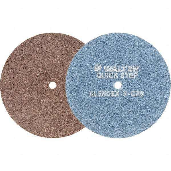 WALTER Surface Technologies - 6" Diam, Aluminum Oxide Hook & Loop Disc - Coarse Grade, Coated, Series 07-R, Quick-Step Blendex - Americas Industrial Supply