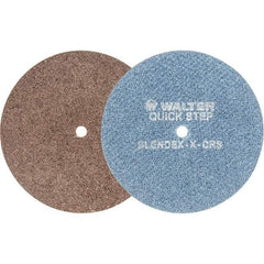 WALTER Surface Technologies - 6" Diam, Aluminum Oxide Hook & Loop Disc - Coarse Grade, Coated, Series 07-R, Quick-Step Blendex - Americas Industrial Supply