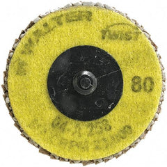 WALTER Surface Technologies - 80 Grit, 2-1/2" Disc Diam, Aluminum Oxide Flap Disc - 23,000 Max RPM, Fiber Backing, Quick Change Type R Attaching System, Coated - Americas Industrial Supply