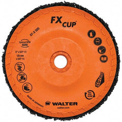 WALTER Surface Technologies - 4-1/2" Aluminum Oxide Deburring Disc - 5/8" Shank Diam, 5/8-11 Threaded Center Hole, Arbor Connection, 10,500 Max RPM - Americas Industrial Supply