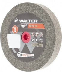 WALTER Surface Technologies - 80 Grit Aluminum Oxide Bench & Pedestal Grinding Wheel - 6" Diam x 1" Hole x 1" Thick, 4100 Max RPM, Fine Grade, Vitrified Bond - Americas Industrial Supply