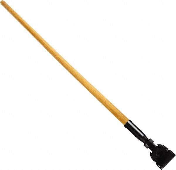 Rubbermaid - 60" Swivel Hardwood Snap-On Mop Handle - Plastic Connector, Use with Dust Mops - Americas Industrial Supply