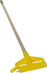 Rubbermaid - 60" Standard Aluminum Clamp Jaw Mop Handle - 1" Mop Head Band, Plastic Connector, Use with Wet Mops - Americas Industrial Supply