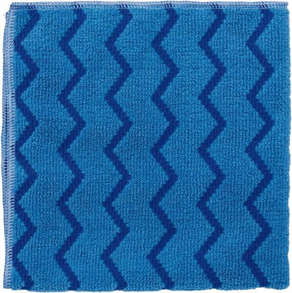 Rubbermaid - Dry Microfiber Wipes - Packet, 16" x 16" Sheet Size, Blue - Americas Industrial Supply