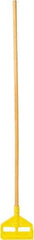 Rubbermaid - 54" Standard Hardwood Clamp Jaw Mop Handle - 1" Mop Head Band, Plastic Connector, Use with Wet Mops - Americas Industrial Supply