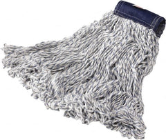Rubbermaid - Blue Head Band, Large Blended Fiber Loop End Mop Pad - Quick Change Connection - Americas Industrial Supply