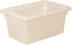 Rubbermaid - Rectangular, White Polyethylene Food Tote Box - 9" High x 12" Wide x 18" Long, with Snap-On Lid - Americas Industrial Supply