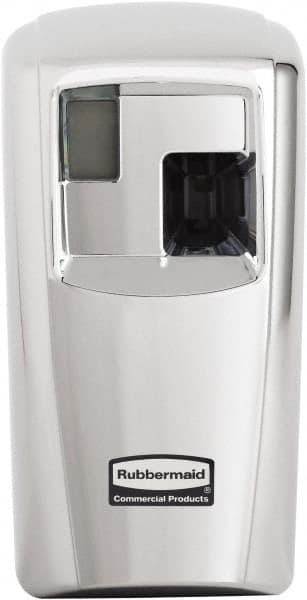 Rubbermaid - 0.012 Cu Ft Coverage, Chrome Metered Aerosol Dispenser - C Battery Required - Americas Industrial Supply