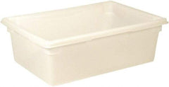 Rubbermaid - Rectangular, White Polyethylene Food Tote Box - 9" High x 18" Wide x 26" Long, with Snap-On Lid - Americas Industrial Supply