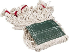 Rubbermaid - 1-1/4" Blue Head Band, Medium Blended Fiber Loop End Mop Head - 4 Ply, Clamp Jaw Connection, Use for General Purpose - Americas Industrial Supply