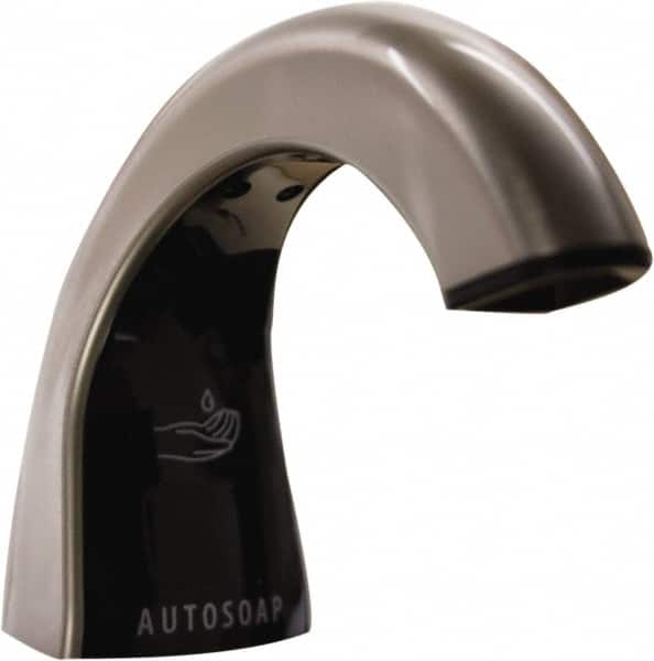 Rubbermaid - 800 to 1600 mL Liquid Soap Dispenser Hardware - Metal & Plastic, Counter Mounted, Chrome/Black - Americas Industrial Supply