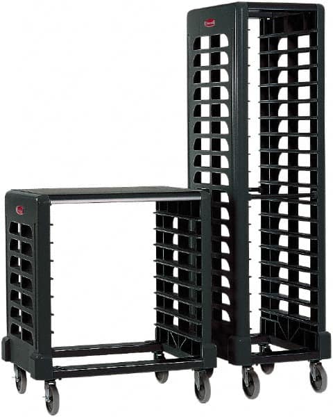 Rubbermaid - 18 Shelf, Black Pan Storage Rack - 473.2mm Wide x 1,724.15mm High x 23-3/4" Deep - Americas Industrial Supply