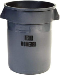 Rubbermaid - Round, Gray Food Storage Container - 27.3" High x 22" Wide - Americas Industrial Supply