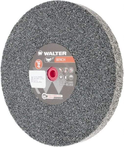 WALTER Surface Technologies - 24 Grit Aluminum Oxide Bench & Pedestal Grinding Wheel - 10" Diam x 1" Hole x 1" Thick, 2500 Max RPM, Coarse Grade, Vitrified Bond - Americas Industrial Supply