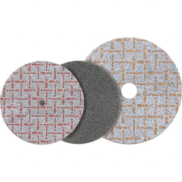 WALTER Surface Technologies - 6" Diam, 1/2" Face Width, 1" Center Hole, Medium Grade, Aluminum Oxide Deburring Wheel - Unitized, Hard Grade, 7,500 RPM - Americas Industrial Supply