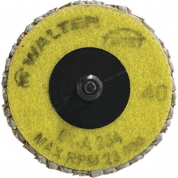 WALTER Surface Technologies - 40 Grit, 2-1/2" Disc Diam, Aluminum Oxide Flap Disc - 23,000 Max RPM, Fiber Backing, Quick Change Type R Attaching System, Coated - Americas Industrial Supply