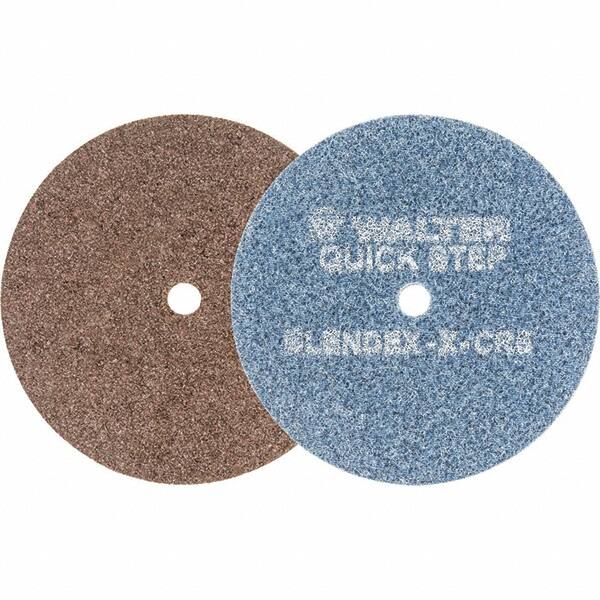WALTER Surface Technologies - 4-1/2" Diam, Aluminum Oxide Hook & Loop Disc - Coarse Grade, Coated, Series 07-R, Quick-Step Blendex - Americas Industrial Supply