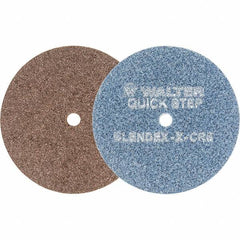WALTER Surface Technologies - 4-1/2" Diam, Aluminum Oxide Hook & Loop Disc - Coarse Grade, Coated, Series 07-R, Quick-Step Blendex - Americas Industrial Supply