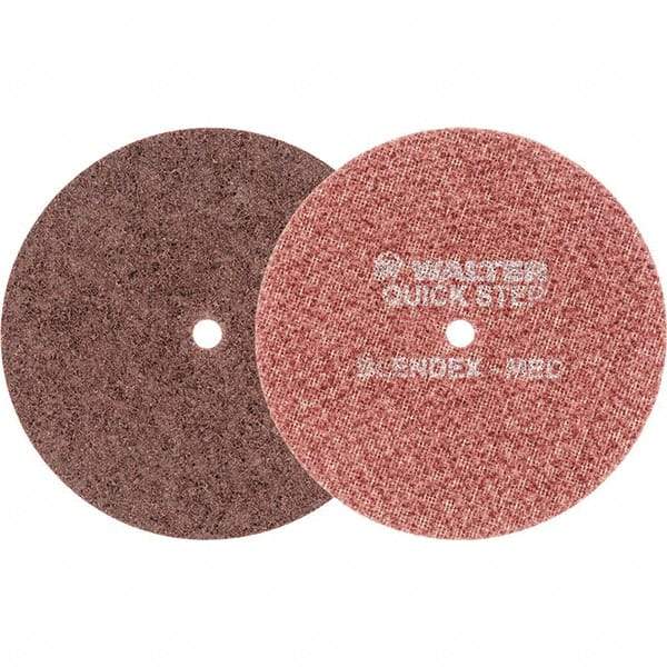 WALTER Surface Technologies - 6" Diam, Aluminum Oxide Hook & Loop Disc - Medium Grade, Coated, Series 07-R, Quick-Step Blendex - Americas Industrial Supply