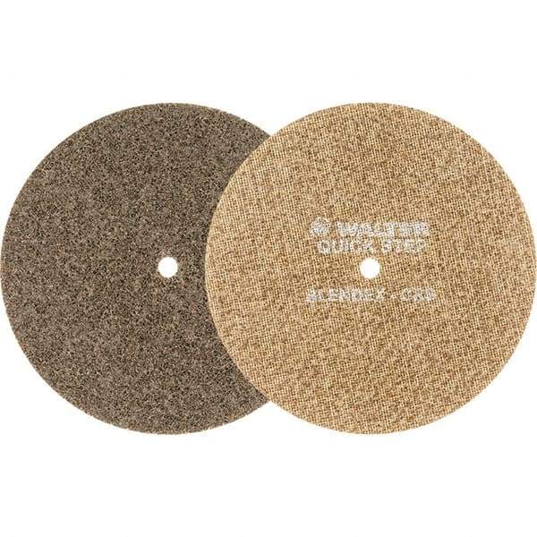 WALTER Surface Technologies - 7" Diam, Aluminum Oxide Hook & Loop Disc - Coarse Grade, Coated, Series 07-R, Quick-Step Blendex - Americas Industrial Supply