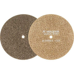 WALTER Surface Technologies - 7" Diam, Aluminum Oxide Hook & Loop Disc - Coarse Grade, Coated, Series 07-R, Quick-Step Blendex - Americas Industrial Supply