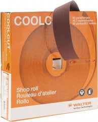 WALTER Surface Technologies - 1-1/2" x 50 Yd 120 Grit Aluminum Oxide Cloth Roll - J Weighted Backing - Americas Industrial Supply