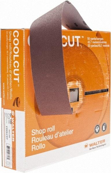WALTER Surface Technologies - 2" x 50 Yd 100 Grit Aluminum Oxide Cloth Roll - J Weighted Backing - Americas Industrial Supply