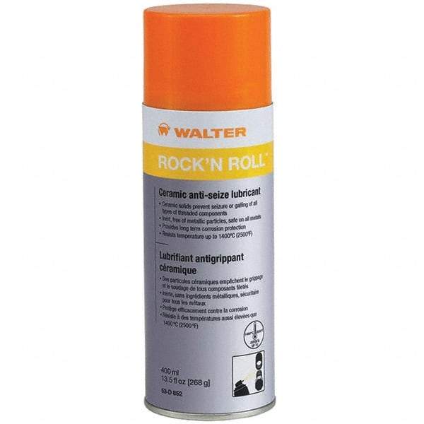 WALTER Surface Technologies - 13.5 oz Aerosol High Temperature Anti-Seize Lubricant - Metal Free, 2,500°F, White, Food Grade, Water Resistant - Americas Industrial Supply