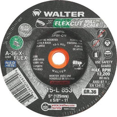 WALTER Surface Technologies - 5" Diam, 36 Grit Surface Grinding Wheel - Americas Industrial Supply