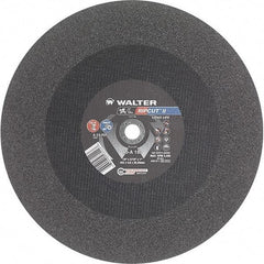WALTER Surface Technologies - 18" 24 Grit Aluminum Oxide Cutoff Wheel - 3/16" Thick, 1" Arbor, 3,400 Max RPM, Use with Stationary Tools - Americas Industrial Supply