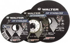 WALTER Surface Technologies - 9" 46 Grit Aluminum Oxide/Silicon Carbide Blend Cutoff Wheel - 5/64" Thick, 7/8" Arbor, 6,600 Max RPM, Use with Angle Grinders - Americas Industrial Supply