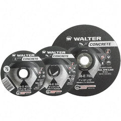 WALTER Surface Technologies - 24 Grit, 7" Wheel Diam, 1/4" Wheel Thickness, Type 27 Depressed Center Wheel - Aluminum Oxide, Resinoid Bond, 8,600 Max RPM - Americas Industrial Supply