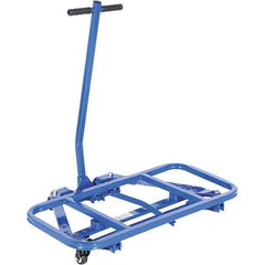 Vestil - 600 Lb Capacity 33" OAH Desk Mover - Removable Handle, Steel, Swivel Caster Wheels - Americas Industrial Supply