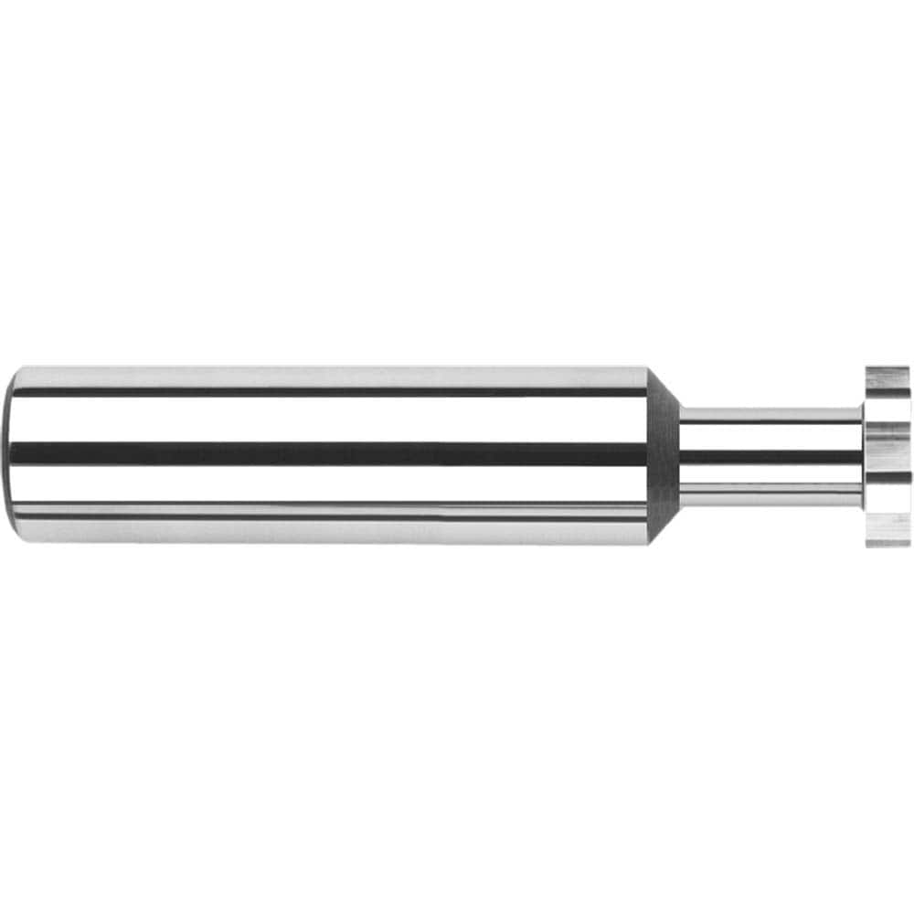 Woodruff Keyseat Cutter: 0.375″ Cut Dia, 0.068″ Cut Width, 3/8″ Shank Dia, Straight Tooth 2-1/2″ OAL, 8 Teeth, Solid Carbide