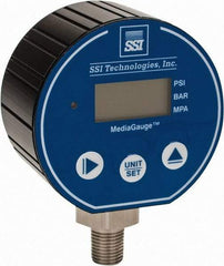 SSI Technologies - 3" Dial, 1/4 Thread, 0-200 Scale Range, Pressure Gauge - Lower Connection Mount, Accurate to 0.0025% of Scale - Americas Industrial Supply