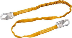 Miller - 6' Long, 310 Lb Capacity, 1 Leg Locking Snap Hook Harness Shock Absorbing Lanyard - 1-1/2" Diam, Polyester Webbing, Locking Snap Hook Anchorage Connection - Americas Industrial Supply