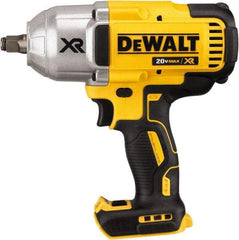 DeWALT - 1/2" Drive 20 Volt Mid-Handle Cordless Impact Wrench & Ratchet - 1,900 RPM, 0 to 2,400 BPM, 700 Ft/Lb Torque, Lithium-Ion Batteries Not Included - Americas Industrial Supply