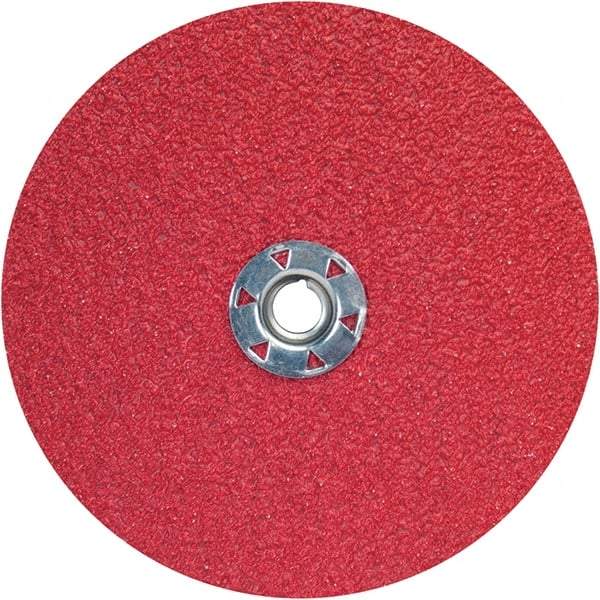 Norton - 7" Diam 5/8-11 Threaded Hole 50 Grit Fiber Disc - Ceramic Alumina, 8,600 Max RPM - Americas Industrial Supply