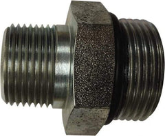 Parker - 1-5/16 - 12 x 1 Male Thread, Stainless Steel Industrial Pipe Hex Nipple - Male SAE-ORB x Male NPTF, 5,400 psi - Americas Industrial Supply